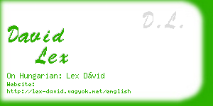 david lex business card